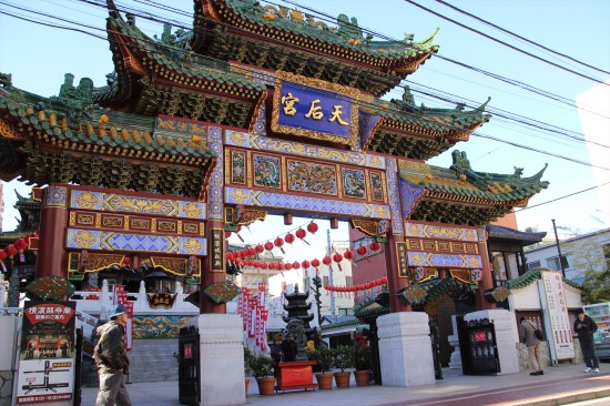 中華街には10基の牌楼（門）がある。これは海の安全を守る媽祖を祀った「横濱媽祖廟（よこはままそびょう）