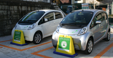 品川区大崎エリアで街づくりの一環として運営する電気自動車カーシェアリング