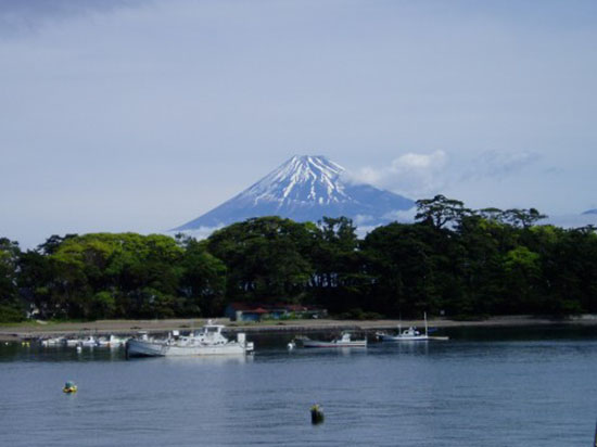 戸田港からの富士山